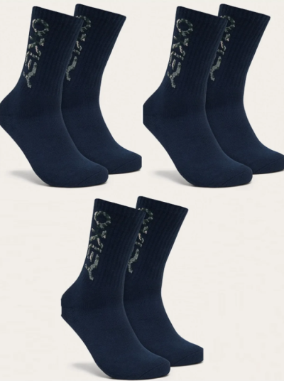 Oakley Lacivert Erkek Çorap M Beden  B1B SOCKS 2.0 (3 PCS) 3 ÇİFT FATHOM 6AC FOS900277