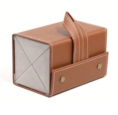 Celebrity El Yapımı Deri 4 Yuvalı Taba Gözlük Taşıma Ve Saklama Çantası Kutusu Kabı