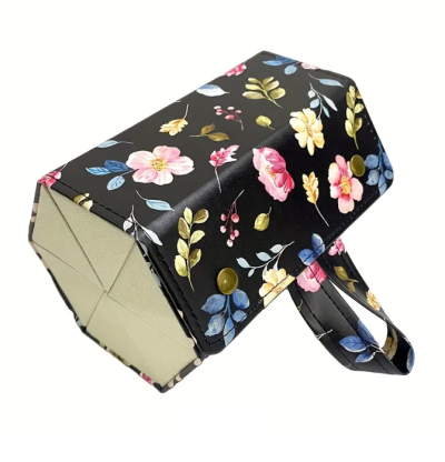 Celebrity El Yapımı Deri 6 Yuvalı Desenli Gözlük Taşıma Ve Saklama Çantası Kutusu Kabı