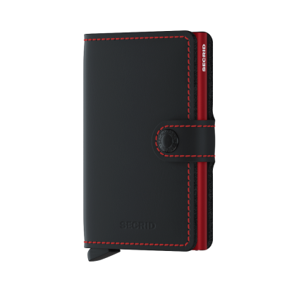 Secrid Miniwallet Mat Black & Red Orijinal Avrupa Derisi Cüzdan