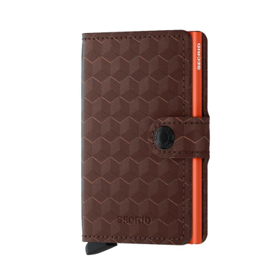 Secrid Miniwallet Optical Brown Orange Orjinal Avrupa Derisi Cüzdan