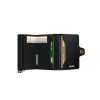 Premium Twinwallet Emboss Lines Black Orjinal Avrupa Derisi Cüzdan