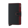 Secrid Miniwallet Mat Black & Red Orijinal Avrupa Derisi Cüzdan
