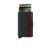 Secrid Miniwallet Mat Black & Red Orijinal Avrupa Derisi Cüzdan