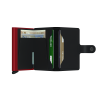 Secrid Miniwallet Mat Black & Red Orijinal Avrupa Derisi Cüzdan