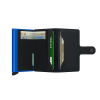 Secrid Miniwallet Matte Black & Blue Orijinal Avrupa Derisi Cüzdan