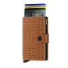 Secrid Miniwallet Perforated Cognac Orjinal Avrupa Derisi Cüzdan