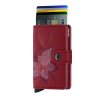 Secrid Miniwallet Stitch Magnolia Rosso Orjinal Avrupa Derisi Cüzdan