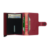 Secrid Miniwallet Stitch Magnolia Rosso Orjinal Avrupa Derisi Cüzdan